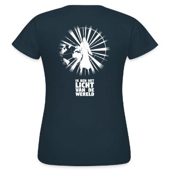 Licht der Welt - Niederländisch - Frauen T-Shirt - Navy - Hinten - AI Model Female 172 dark (172cm)