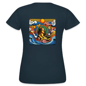 Pop Art Madonna - Women's T-Shirt - navy - Back - AI Model Female 172 dark (172cm)