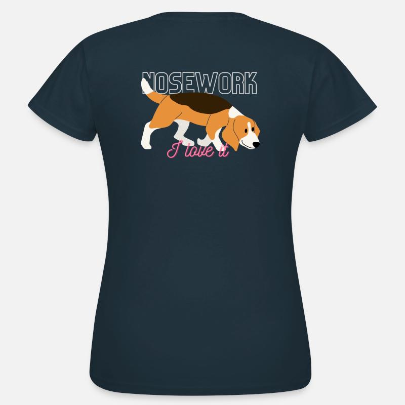 I train NOSEWORK - I love it - Women's T-Shirt - navy