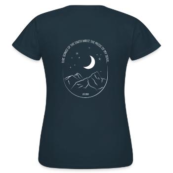 The songs of the earth - Women's T-Shirt - navy - Back - AI Model Female 172 dark (172cm)