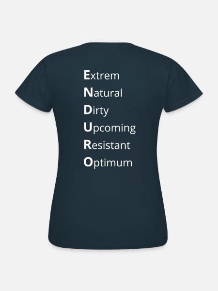 Enduro Schriftzug - Frauen T-Shirt - Navy