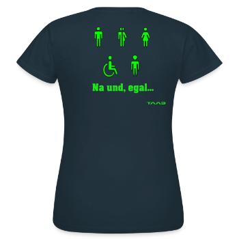 Alle sind gleich - Frauen T-Shirt - Navy - Hinten - AI Model Female 172 dark (172cm)