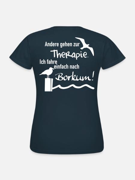 Therapie Borkum - Frauen T-Shirt - Navy