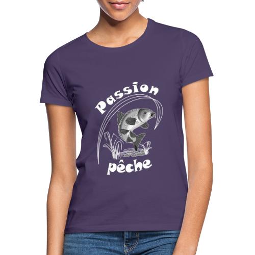 peche passion carpe t shirt fond sombre carpiste - T-shirt Femme