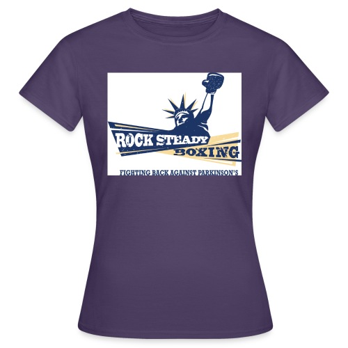 Rock Steady Boxing Logo2 4c wtag - T-skjorte for kvinner