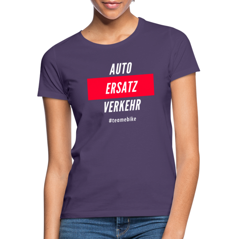 Auto Ersatz Verkehr mit Hashtag #teamebike - Frauen T-Shirt