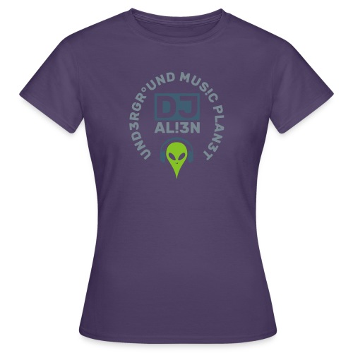 DJ Underground Music Planet Aliens - Women's T-Shirt