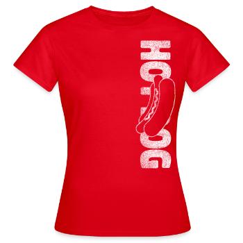 Hot Dog Adult Hot Dog - Frauen T-Shirt - Rot - Vorne - AI Model Female 172 dark (172cm)