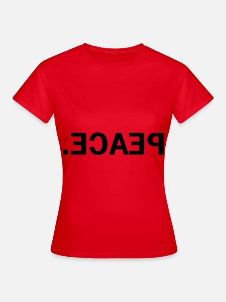 PEACE. PEACE. Schwarz - Frauen T-Shirt - Rot
