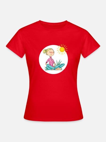 Mädchen, entspannen und sonnen sich - Frauen T-Shirt - Rot