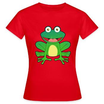 Grenouille grenouille Amphibie Roi Traummann enfants - T-shirt Femme - rouge - Devant - AI Model Female 172 dark (172cm)