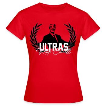 Ultras Rudi Carrell - T-shirt Femme - rouge - Devant - AI Model Female 172 dark (172cm)