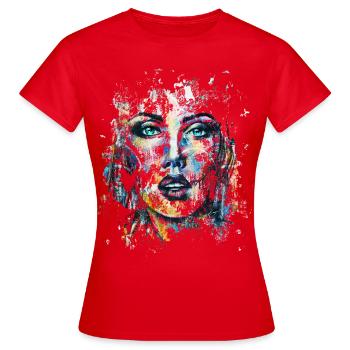 BELLE DE BEAUBOURG II - Women's T-Shirt - red - Front - AI Model Female 172 dark (172cm)