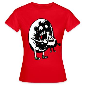 Donut Dark Grufti Gothic Fantasy Horror Spaß - Frauen T-Shirt - Rot - Vorne - AI Model Female 172 dark (172cm)