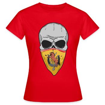 Cowboy Skull Western Wild West - T-shirt Femme - rouge - Devant - AI Model Female 172 dark (172cm)