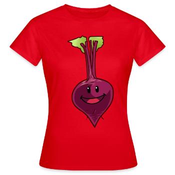 Rübe Rote Beete Gemüse Vegan Veganer Nahrung - Frauen T-Shirt - Rot - Vorne - AI Model Female 172 dark (172cm)