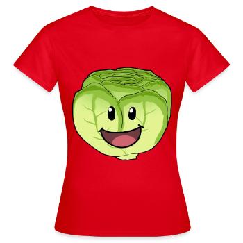 Cabbage cabbage cabbage vegetable vegan food - Women's T-Shirt - red - Front - AI Model Female 172 dark (172cm)