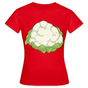 Blumenkohl Gemüse Speise Vegan - Frauen T-Shirt - Rot - Vorne - AI Model Female 172 dark (172cm)