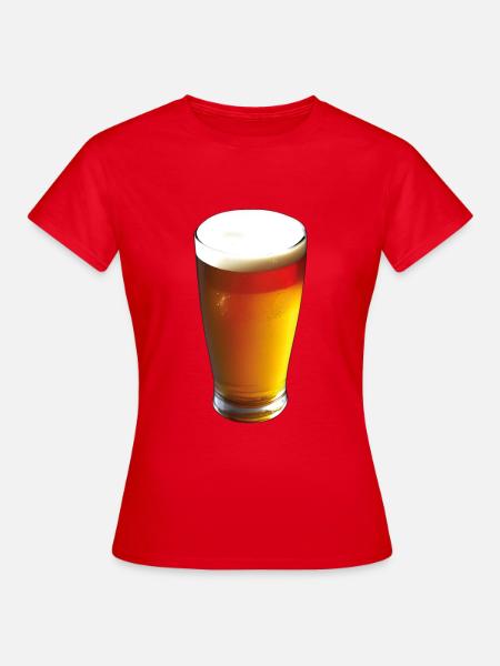 Bier Glas Schaum Alkohol Trinker - Frauen T-Shirt - Rot