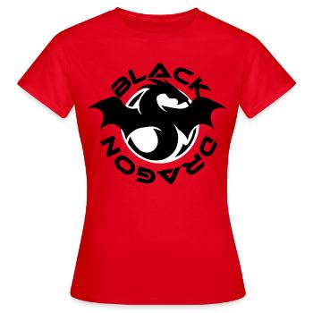 Dragon noir dragon noir rouge - T-shirt Femme - rouge - Devant - AI Model Female 172 dark (172cm)