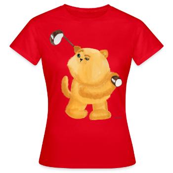 Golf Cat Sport Funny kid jeu Fun Gift - T-shirt Femme - rouge - Devant - AI Model Female 172 dark (172cm)