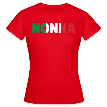 Nonna Oma Großmutter Italien Flagge Geschenk - Frauen T-Shirt - Rot - Vorne - AI Model Female 172 dark (172cm)