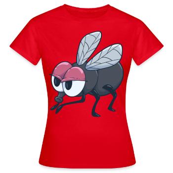 Fly mosquito insect funny gift - Women's T-Shirt - red - Front - AI Model Female 172 dark (172cm)