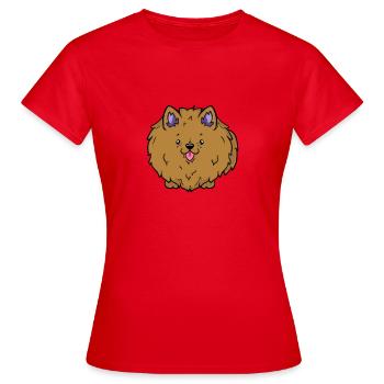 Flake (brown) - Women's T-Shirt - red - Front - AI Model Female 172 dark (172cm)
