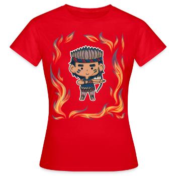 Enfants garçons indiens anime manga comic cadeau - T-shirt Femme - rouge - Devant - AI Model Female 172 dark (172cm)