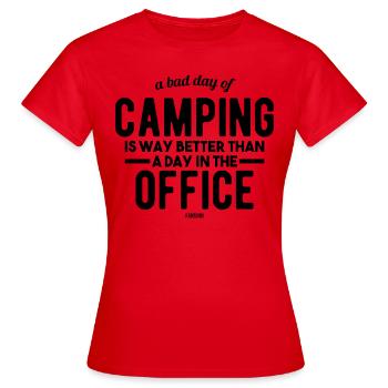 Camping Adventure Wilderness Tourism Tent - Women's T-Shirt - red - Front - AI Model Female 172 dark (172cm)