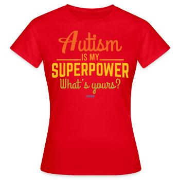 L'autisme, en particulier les troubles du développement - T-shirt Femme - rouge - Devant - AI Model Female 172 dark (172cm)
