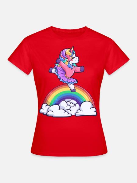 Ballerine licorne fille danse licorne - T-shirt Femme - rouge