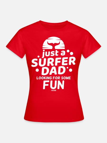 Surfer surfeur papa surf papa - T-shirt Femme - rouge
