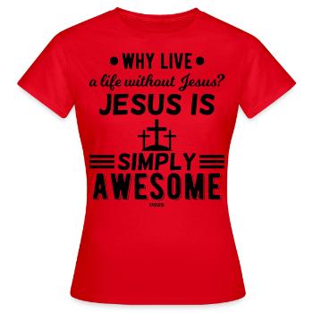 église croix dieu jésus évangélique - T-shirt Femme - rouge - Devant - AI Model Female 172 dark (172cm)