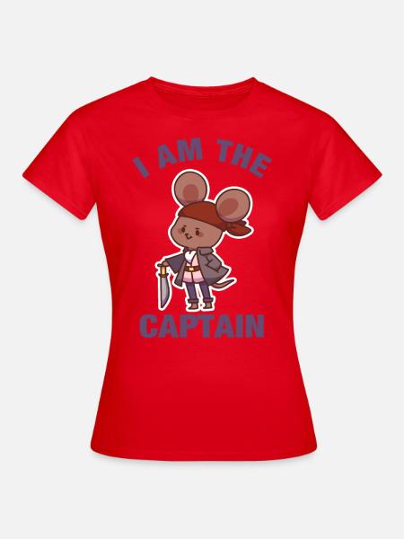 Maus Kapitän Chef Pirat Räuber Kinder - Frauen T-Shirt - Rot