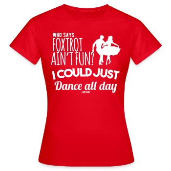 Foxtrott tanzen Paartanz Musik Geschenk - Frauen T-Shirt - Rot - Vorne - AI Model Female 172 dark (172cm)