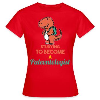 paléontologie - T-shirt Femme - rouge - Devant - AI Model Female 172 dark (172cm)