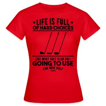 golf golf club golf - T-shirt Femme - rouge - Devant - AI Model Female 172 dark (172cm)