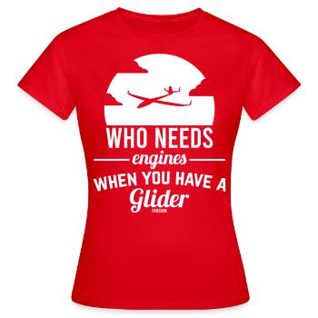 Planeur planeur planeur - T-shirt Femme - rouge - Devant - AI Model Female 172 dark (172cm)