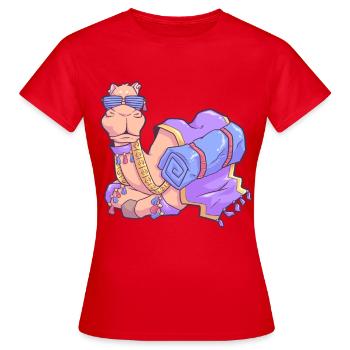 camel - Women's T-Shirt - red - Front - AI Model Female 172 dark (172cm)