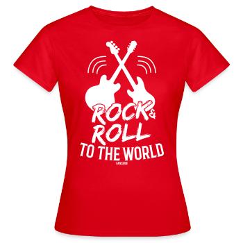 Rock rock gitarre - T-shirt Femme - rouge - Devant - AI Model Female 172 dark (172cm)
