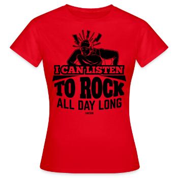 Rockmusik - Frauen T-Shirt - Rot - Vorne - AI Model Female 172 dark (172cm)