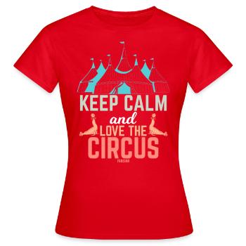 Cirque cirque cirque ambulant amusant - T-shirt Femme - rouge - Devant - AI Model Female 172 dark (172cm)