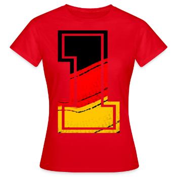 nummer 1 Deutschland - Frauen T-Shirt - Rot - Vorne - AI Model Female 172 dark (172cm)