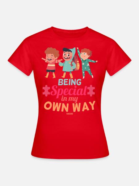 besonders Kinder Autist Autismus - Frauen T-Shirt - Rot