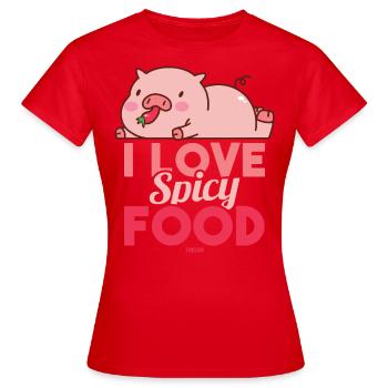 jambon de porc doux - T-shirt Femme - rouge - Devant - AI Model Female 172 dark (172cm)