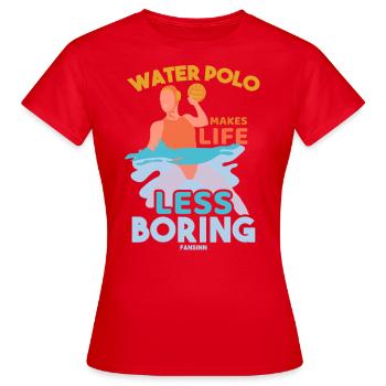Water-polo - T-shirt Femme - rouge - Devant - AI Model Female 172 dark (172cm)