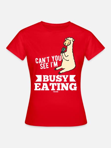 Lama - Frauen T-Shirt - Rot