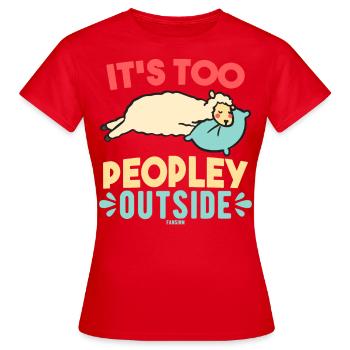 C’est trop populaire en dehors de l’alpaga - T-shirt Femme - rouge - Devant - AI Model Female 172 dark (172cm)