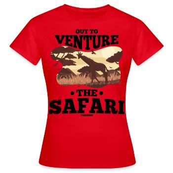 Safari - T-shirt Femme - rouge - Devant - AI Model Female 172 dark (172cm)